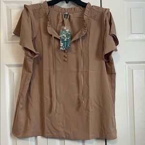 Elegant Brown Women's Top